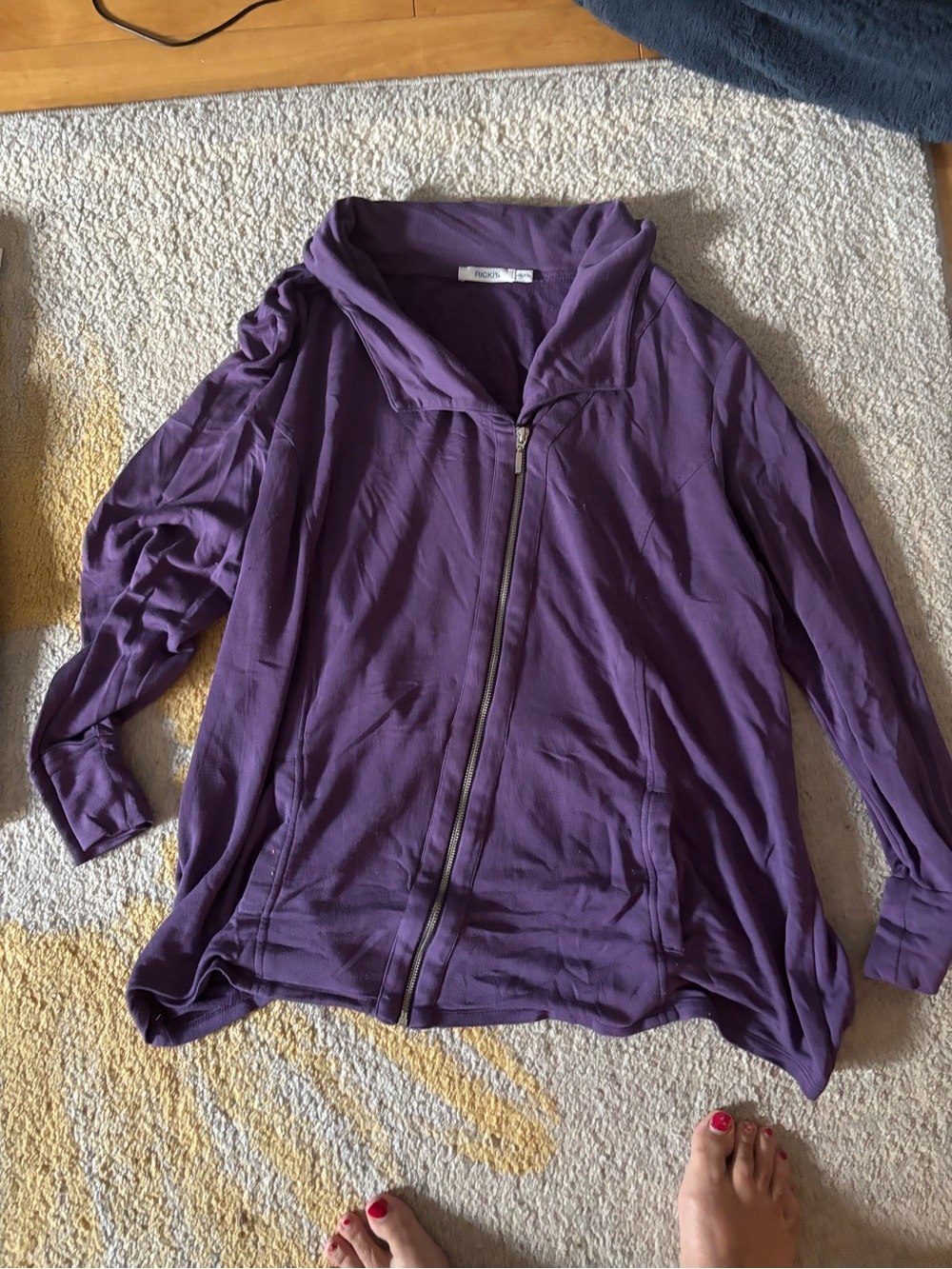 Ricki's Purple Zip-Front Shawl Collar Hoodie